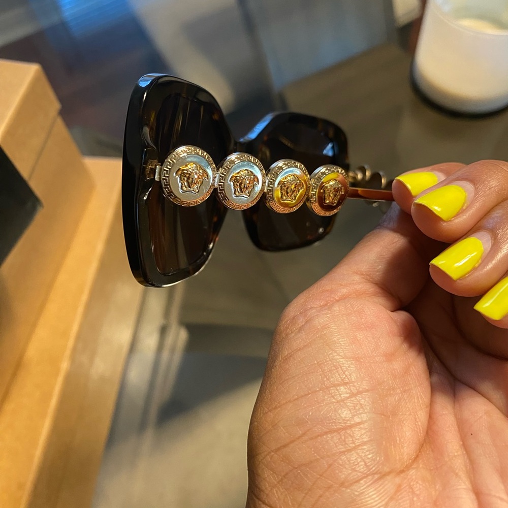 Versace, dark brown sunglasses